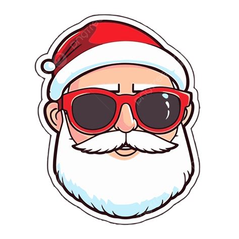 Adesivo De Papai Noel Clipart De Culos De Sol Vermelhos Vetor Png