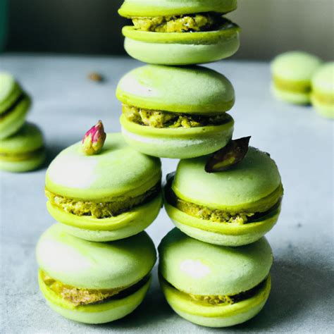 Macarons de limón y pistacho con ganache explosión de sabor