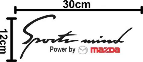 Sticker Calcoman A Para Auto Sport Mind Mazda Meses Sin Inter S