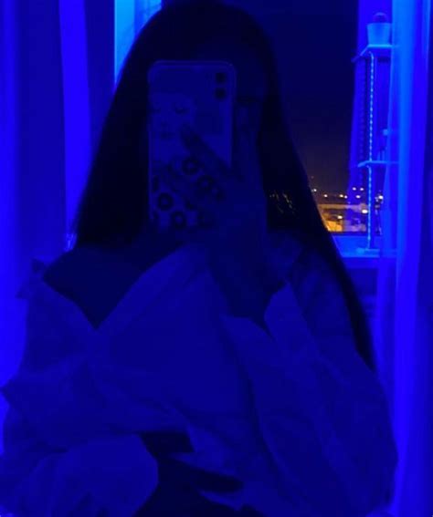 Cute Girl Pfp Blue Aesthetic Dark Light Girls Blue Led Lights