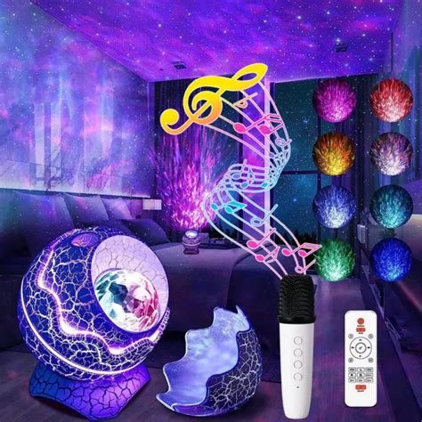 Dinosaur Egg Led Galaxy Star Projector Bluetooth Speaker Starry Night