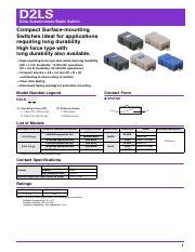 Omron 05032023 D2LS Datasheet 3169032 Pdf D2LS Ultra Subminiature