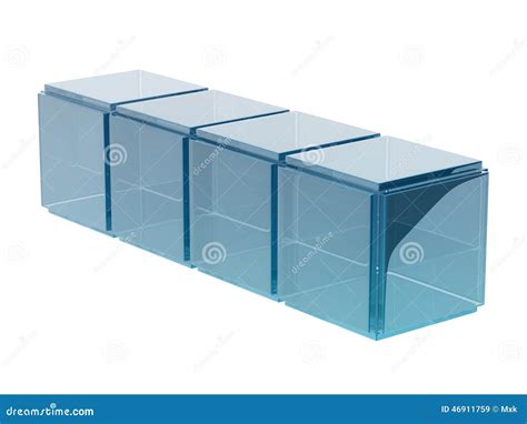 Glass Cube Stock Illustration Illustration Of Blue Dimensional 46911759