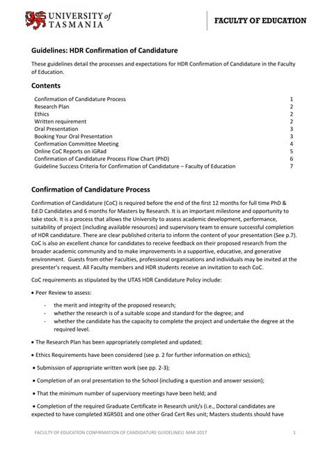 Pdf Guidelines Hdr Confirmation Of Candidature Contents · 2017 06 23