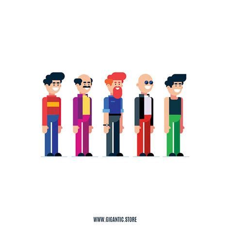 Flat Design Characters Illustration Behance