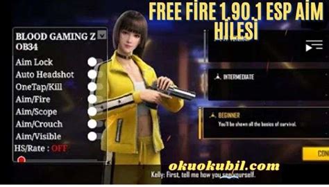 Free Fire Esp Aim Hileli Apk Obb Ndir Okuokubil