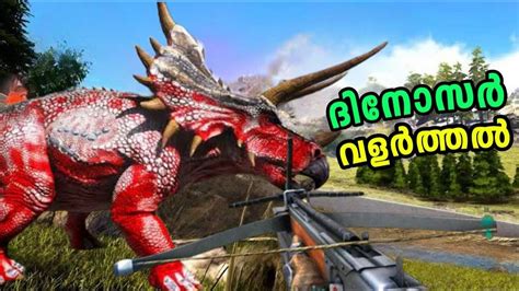 ARK SURVIVAL EVOLVED കമപൻ ദനസർ TAIMING TRICERATOPS MALAYALAM