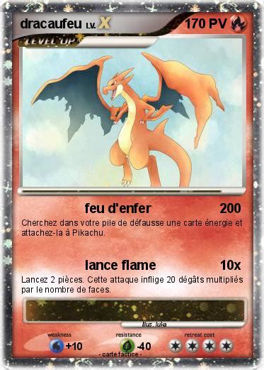 Pokémon dracaufeu 2602 2602 feu d enfer Ma carte Pokémon