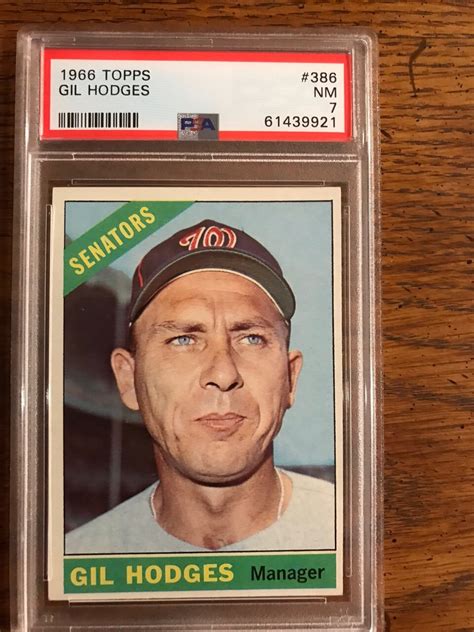 Gil Hodges PSA 7 1966 Topps Baseball Card As Pictured Etsy