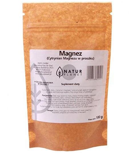 Natur Planet Cytrynian Magnezu W Proszku 500 G Cena Opinie Wskazania