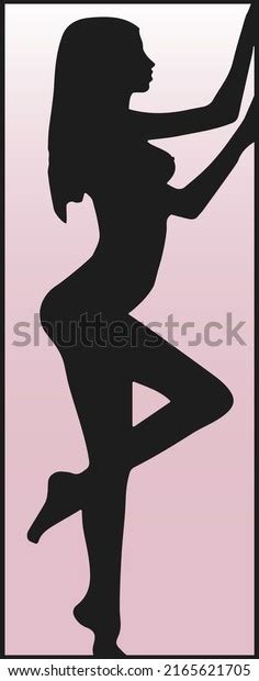 Naked Girl Silhouette Girl Stencil Sexy Stock Vector Royalty Free