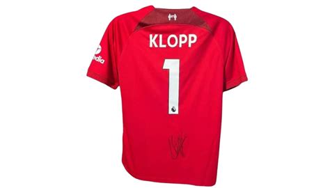 Jurgen Klopps Liverpool Signed Shirt 202223 Charitystars