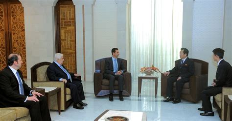 President Al Assad Accepts Credentials Of Jang Myong Ho As An Ambassador Of The Democratic