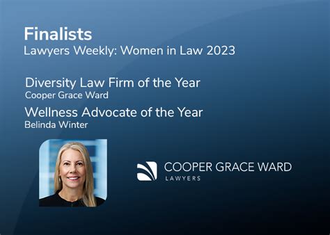 Cooper Grace Ward And Belinda Winter Finalists In 2023 Women In Law