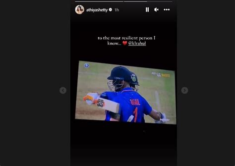 Kl Rahul Wife Athiya Shetty Reacts As He Hits 75 Runs India Wins First