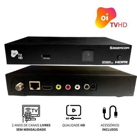 Receptor Digital Oi TV Livre HD 2 Anos No Shoptime