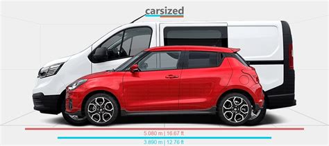 Dimensions Suzuki Swift 2017 Present Vs Renault Trafic 2021 Present