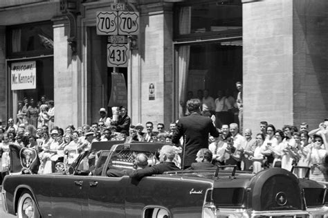 St President John F Kennedy S Motorcade En Route To