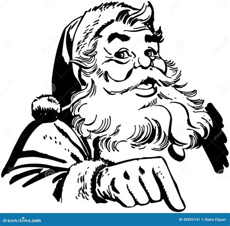 Santa Claus Christmas Peeking Thumbs Up Cartoon Vector Illustration 174231388