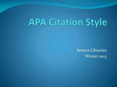 PPT - APA Citation Style PowerPoint Presentation, free download - ID:1689017