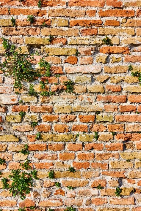 Oude Oude Rode Het Fragmentachtergrond Van De Baksteen Grunge Muur