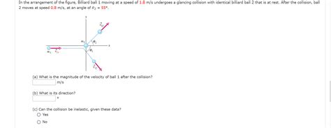 Solved In The Arrangement Of The Figure Billiard Ball 1 Chegg