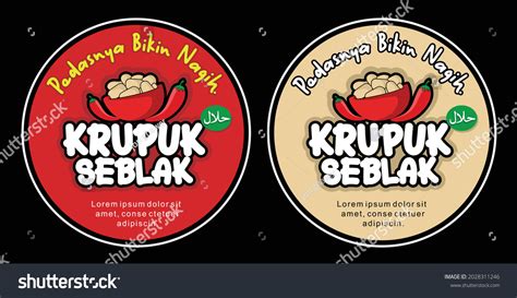 Vektor Stok Design Vector Krupuk Seblak Suitnable Logo Tanpa Royalti 2028311246 Shutterstock