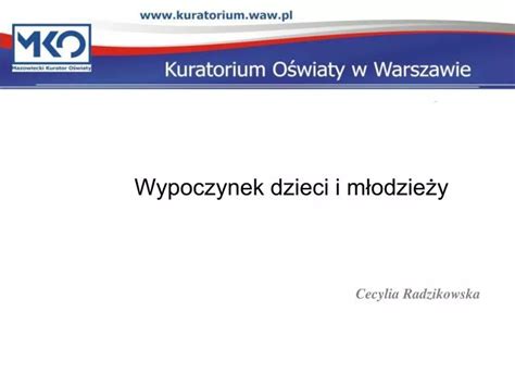 PPT Wypoczynek dzieci i młodzieży PowerPoint Presentation free