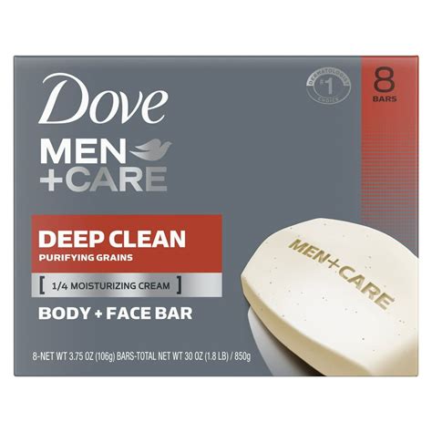 Dove Mencare Mens Bar Soap Deep Clean 375 Oz 8 Bars