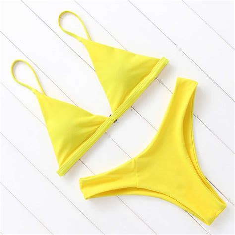 Micro Mini Biquíni Roupa De Banho Feminina Halter Push Up Set Sutiã