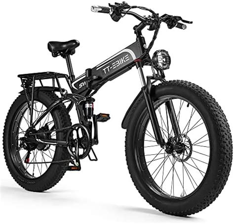 TT-EBIKE Folding Electric Bike Adults 750/1000W with 48V 17.5AH ...