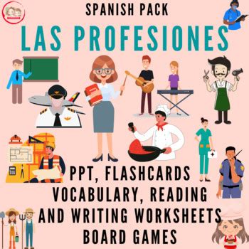 SPANISH PACK THE PROFESSIONS pack para enseñar las profesiones en ESPAÑOL