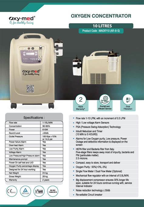 Oxymed Oxygen Concentrator Ltrs Vistaartrade