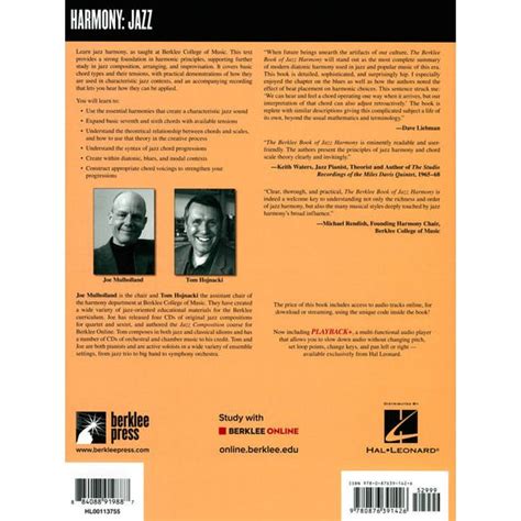 Berklee Press The Berklee Book Jazz Harmony Thomann United States