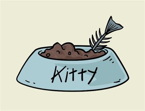 Premium Vector | Cat Food Bowl