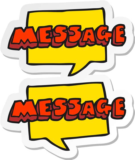 pegatina de un mensaje de texto de dibujos animados 45055943 PNG