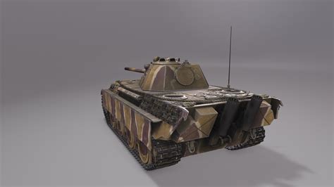 Panther F Tank - 3D Model by Kostiantyn Chudak