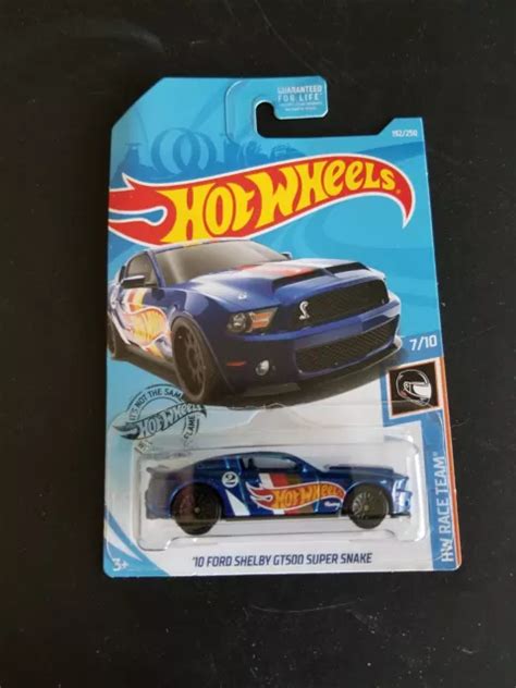 2019 HOT WHEELS 10 Ford Shelby GT500 Super Snake Blue Racing Team 192