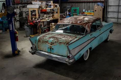 1957 Chevy Bel Air 4dr Hardtop V8 Car Patina Rat Rod Hot Rod 1955