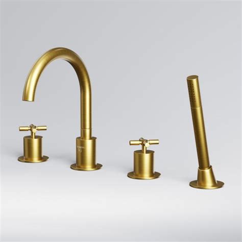 Steinberg Two Handle Mixer For Bath Brushed Gold Bg