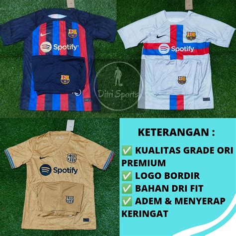 Jual Setelan Jersey Barcelona Home Grade Ori Import Baju