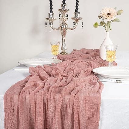 Amazon Vitalizart Dusty Rose Cheesecloth Table Runner 10Ft Cheese