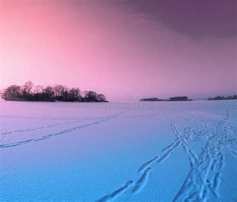 On The Frozen Lake Stock Image Image Of Cold Season 65700971