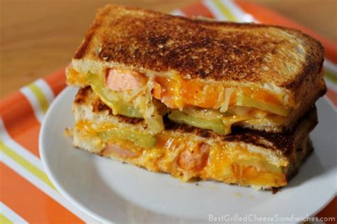 Hot Dog Grilled Cheese Sandwich Recipe - Best Grilled Cheese Sandwiches