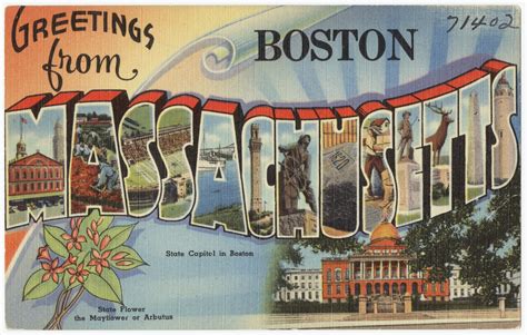 Greetings From Boston Massachusetts Digital Commonwealth