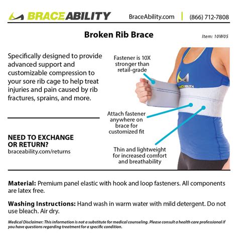 Broken Rib Brace Support Belt For Cracks Fractures And Dislocations