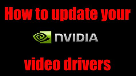 How To Update Your Nvidia Video Drivers YouTube