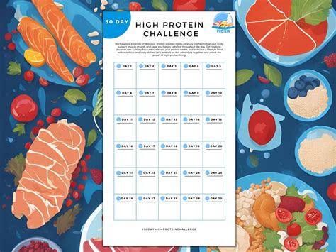 30 Day High Protein Challenge Printable High Protein Food List High Protein Meals High Protein