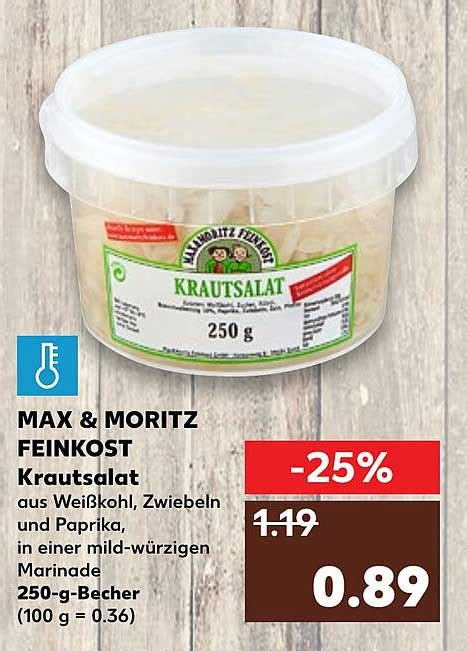 Max Moritz Feinkost Krautsalat Angebot Bei Kaufland Prospekte De