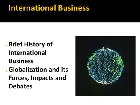 Brief History of IB and Globalization | PPTX